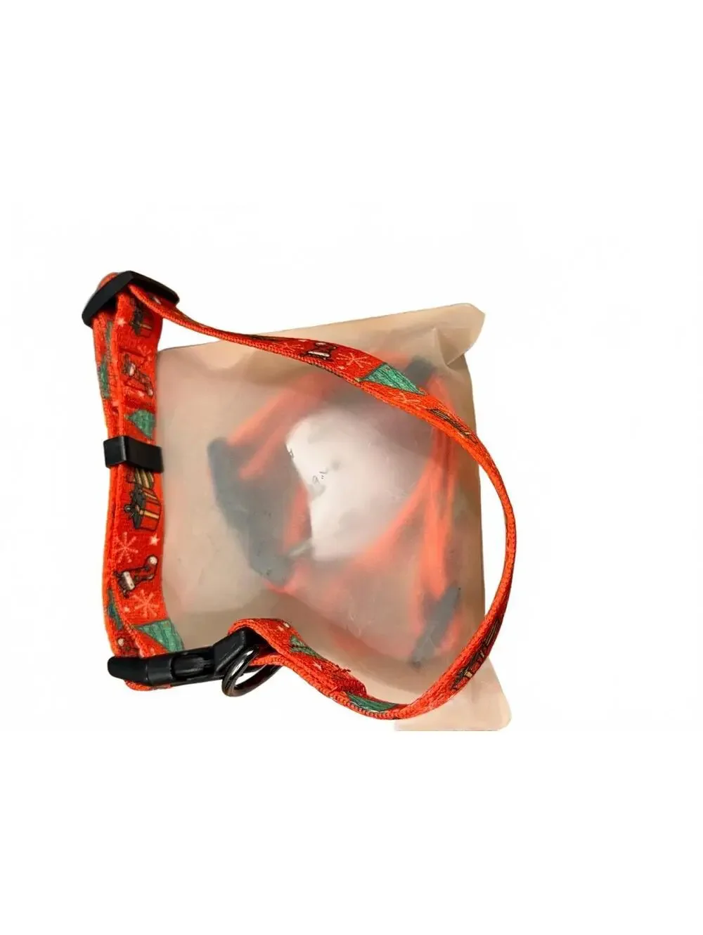 Adjustable Christmas Themed Dog Collar with Holiday Print